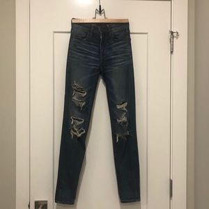 American Eagle high-rise ripped skinny jeans